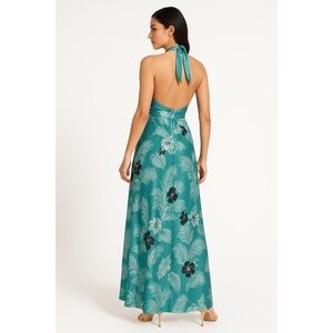 TEX By MAX AZRIA Halterneck‎ Floral Print Maxi Dress Small